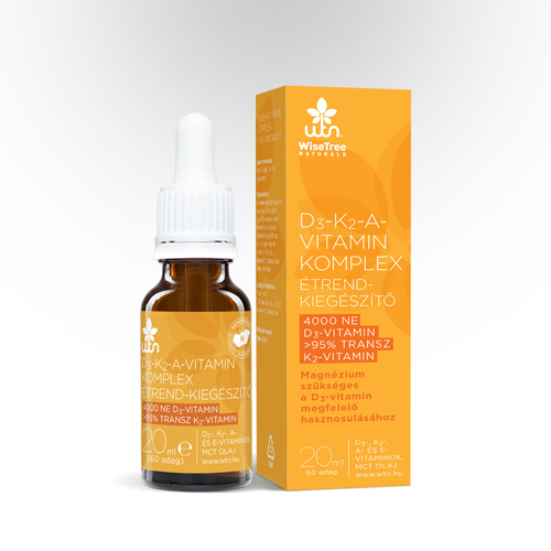D3-, K2-, A-vitamin komplex csepp, 20 ml, 60 adag