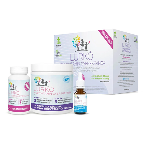 Lurkó Multivitamin Gyerekeknek, minikapszulás